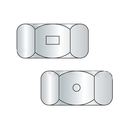 12-24 Two Way Reversible Hex Locknuts/Steel/Zinc (Carton: 3,000 pcs)